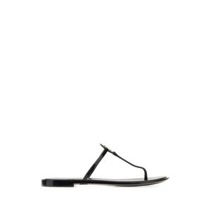 토리버치 여성 블랙 Miller 미니 가죽 플립플랍 166808 006