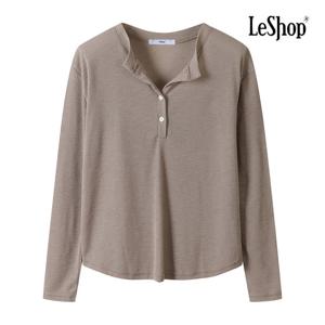 [르샵]오픈 버튼넥 긴팔 티셔츠 (BP7TS049A)