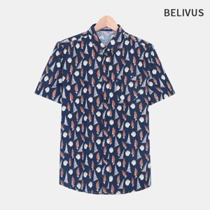 [빌리버스]빌리버스 남자 반팔 셔츠 패턴 남방 BBI052