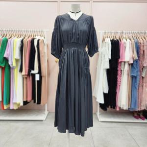 [샤틴]앞지퍼 스모킹밴딩 셔링주름 롱 원피스S233C619A13_JK