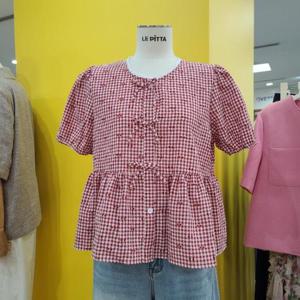 르피타 DP01 체크체리블라우스 L252BBL855