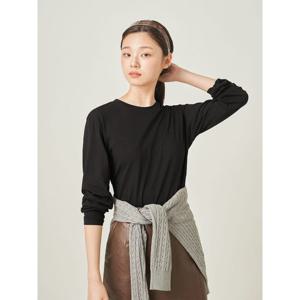 [빈폴레이디스] 레이어드 디테일 긴소매 티셔츠  블랙 (BF5841C905)