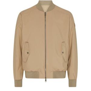 25 FW 몽클레어 Diounes 디우네스 집업 베이지 파이핑 포켓 블랙 봄버 재킷