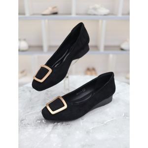 [블리아르]골드장식 스웨이드 쿠션 플랫 단화 3cm BLMD500082_GN