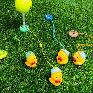 푸덕푸덕 오리 도넛링 골프티걸이 4개 골프티꽂이