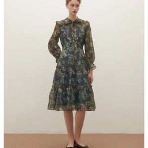 [샤틴]리본끈 플라워패턴 뒷밴딩 원피스S253B653A_JK