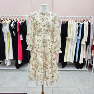 [샤틴]리본끈 플라워패턴 뒷밴딩 원피스S253B653A04_JK