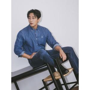 [빈폴멘] [Essential] 워싱 스탠다드핏 데님 팬츠 - 블루 (BC5721E71P)