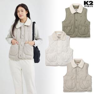 [K2]KWU24642US 여성 간절기 실크 패딩 조끼 실크스타 베스트