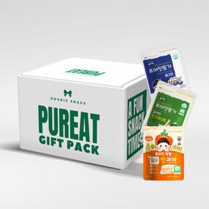 [선물세트] 퓨어잇 유기농 아기 쌀과자 골고루 11봉세트 떡뻥 외 아이 선물용 간식박스