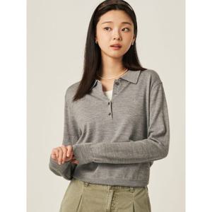 [빈폴레이디스] 울 T칼라 풀오버  그레이 (BF5951C013)
