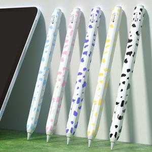 애플펜슬 프로 2세대 USB-C 호환 카우 패턴 컬러 실리콘 케이스