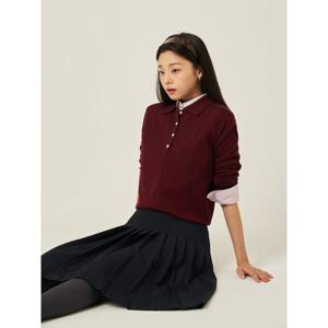 [빈폴레이디스] 소모울 T칼라 풀오버  와인 (BF5951C01Z)