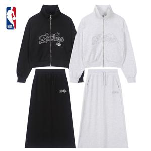 NBA 여성 스텐넥 집업 스커트 셋업 N253TJK721P