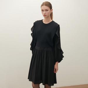 [SATIN] 니트 베스트 프릴 원피스 O253T902