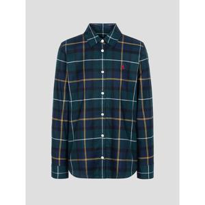 [빈폴레이디스] 기모 헤릿체크 레귤러핏 셔츠 네이비 (BF5964E01R)