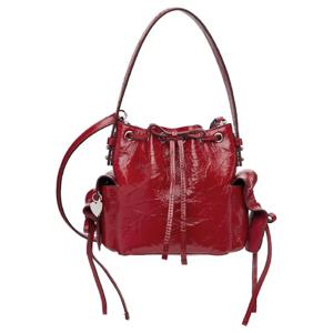 아크네 토트백 레드 미니 멀티포켓 버킷백 252129F046018