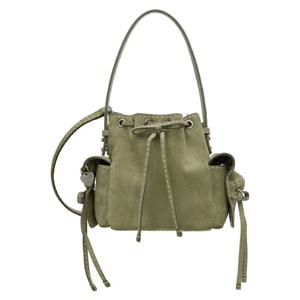 아크네 토트백 그린 미니 멀티포켓 버킷백 252129F046019