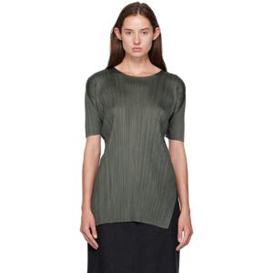 25 FW 이세이미야케 여성 그레이 먼슬리 컬러 준 티셔츠 252941F096004