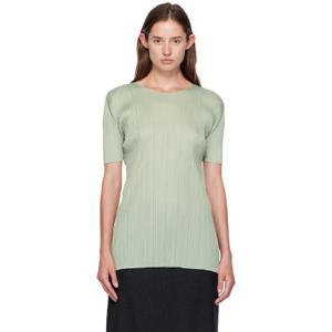 25 FW 이세이미야케 여성 그린 먼슬리 컬러 준 티셔츠 252941F096003