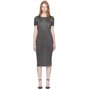 25 FW 이세이미야케 여성 그레이 먼슬리 컬러 준 미디 드레스 252941F054006