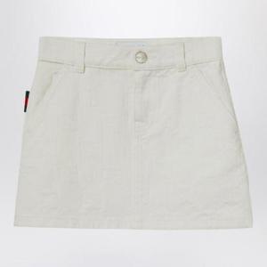 GUCCI White denim GG jacquard skirt 808297XDC56XIGUC-9692