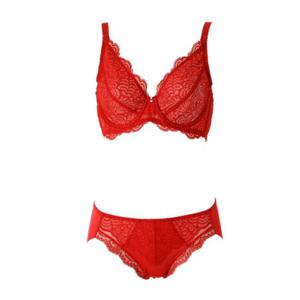 [와코루][WBR1968A_H] 와이어 홑겹 풀컵브라 큰가슴브라+햄팬티셋트 (A컵)