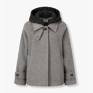 [스튜디오 톰보이]니트후드 포인트 울 숏코트(9175413993)