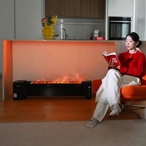 쿠오레 불멍 전기 가습 히터 가정용 거실 사무실 온풍기 벽난로 인테리어 CH-LH20B