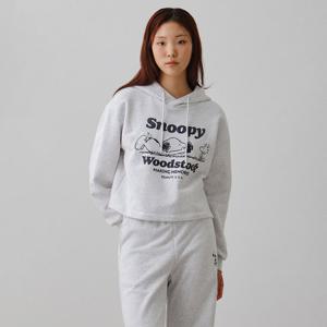 [클라이드]여성 SET-UP 스누피 그래픽 후드 크롭 후드티셔츠 FPDTS972F