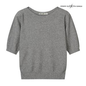 [나인식스뉴욕(영캐릭터)]보트넥 플레인 라인 니트 NP9KP004M0