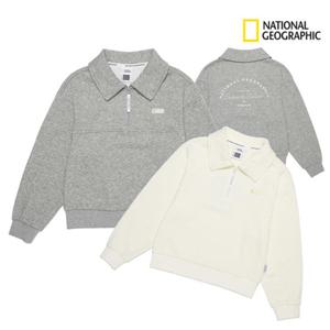 내셔널지오그래픽키즈 K254GSW010 여아 기모 반집업 맨투맨 티셔츠 초등 주니어 고학년 딜