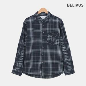 빌리버스 남성 체크남밤 간절기 루즈핏 캐주얼 셔츠 가을 남방 아우터 BOP176