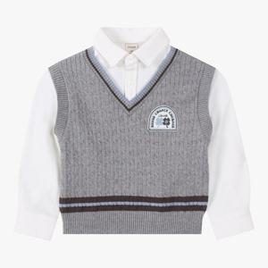 [치크(키즈)]셔츠레이어드 조끼 CKKA25W2B