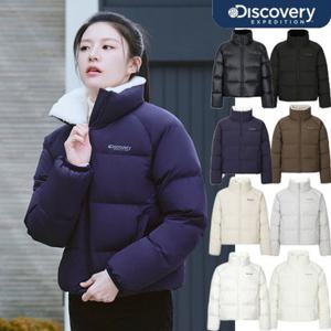 디스커버리 25FW 고윤정 신상 겨울 여성 올리브 글로우 다운 숏패딩 시그니처/에코퍼/그라핀/발수/방풍/세미크롭/오버핏 DWDJ93056-PPD