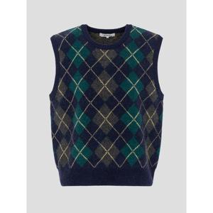 [빈폴레이디스] 울 혼방 아가일 베스트  네이비 (BF5X5UC01R)