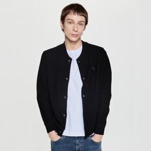 헤지스  25FW  남성 울 부클 스타디움 가디건 HZSW5D333BK