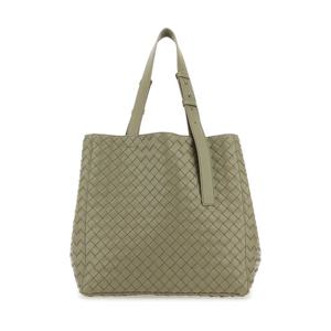 25 FW 보테가 베네타 클래식 인트레치아토 큐브 토트백 그린 729233V2E41