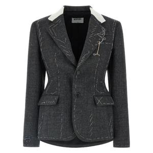 MOSCHINO Embroidered canvas blazer A050254173500