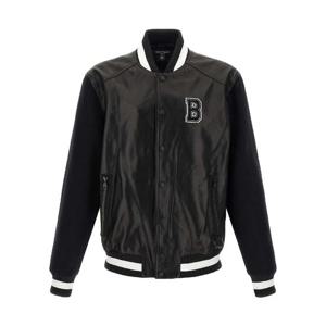 BALMAIN Varsity bomber jacket FH1TF995MH22EAP