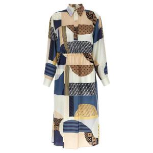 FENDI Patchwork silk dress FDD374AUQMF1SAT