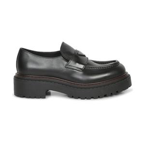 25 FW 프라다 로고 플라크 슬립온 레더 러버 로퍼 2DE148FG001070