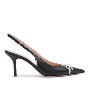발렌티노 블랙 포인티드 토 슬링백 펌프스 7W2S0LQ1 DAL790