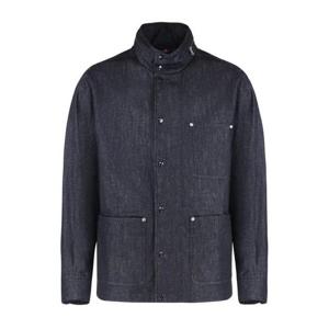 25 FW 몽클레어 로고 패치 포켓 롱슬리브 데님 자켓 K10911B00004M6688M6688