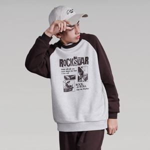 [에꼴리에] 남자 겨울신상 노기모 배색 라글란 맨투맨티(25D0731)