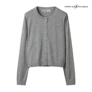 [나인식스뉴욕(영캐릭터)]투톤 레이어드형 버튼 니트 가디건 NPAKG002M0