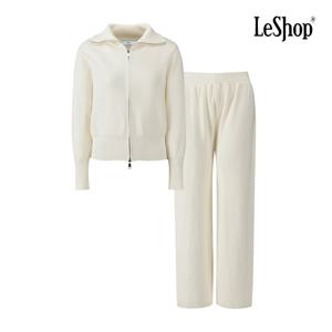 [르샵]심플 집업 카라 니트 가디건 앤 팬츠 셋업 BPAST001A