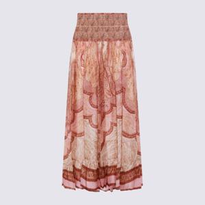 짐머만 개더 웨이스트 플로우 실크 스커트 5656SRS262 TBML