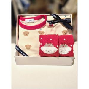블루독베이비 10 25FW 신상(IV)산타도기슬림상하복양말2종세트 (45C706800281009)