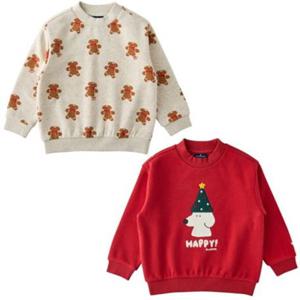 [블루독8-키즈] 택1 크림 홀리데이맨투맨 밍크퍼 기모 티셔츠 크리스마스 두돌선물 초등학생 25C3533402